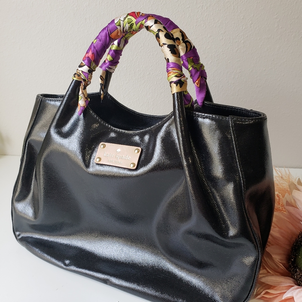Kate Spade Stevie patent leather tote bag purse